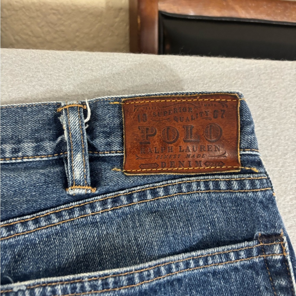 Polo Ralph Lauren RL Embroidered Jeans Mens 40x32 Classic Fit Denim - Picture 9 of 12